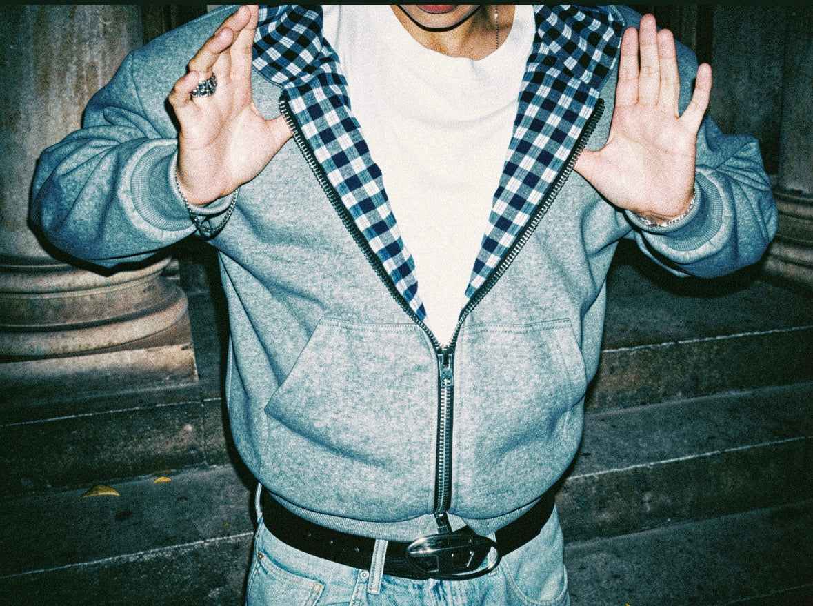 Reversible Plaid Zip
