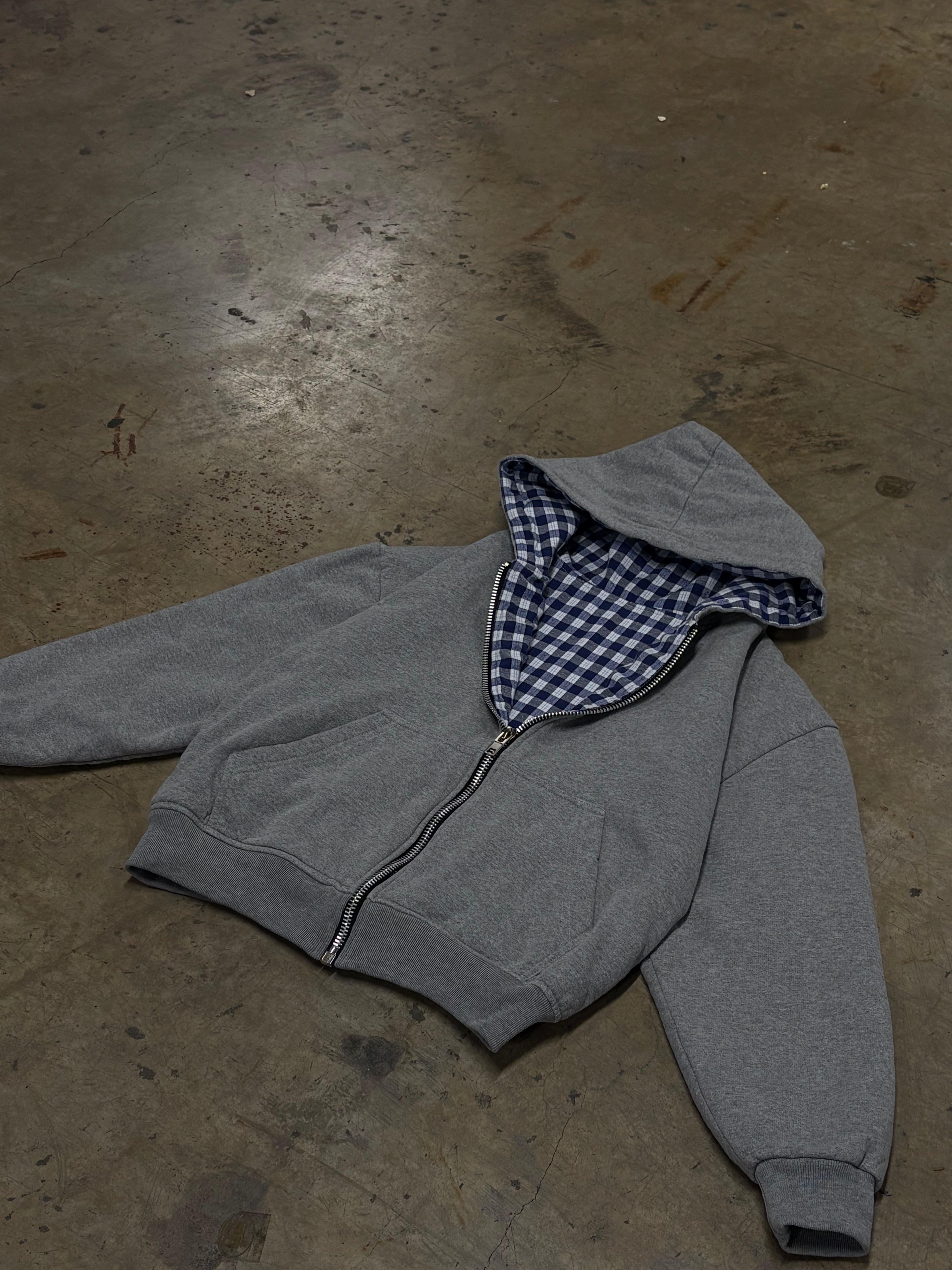 Reversible Plaid Zip