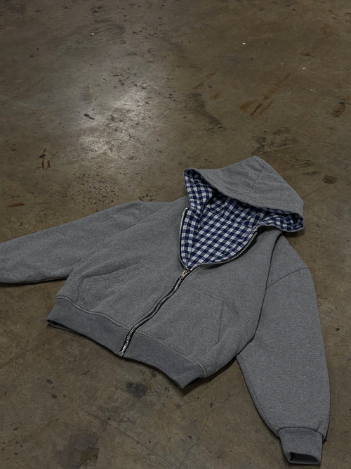 Reversible Plaid Zip