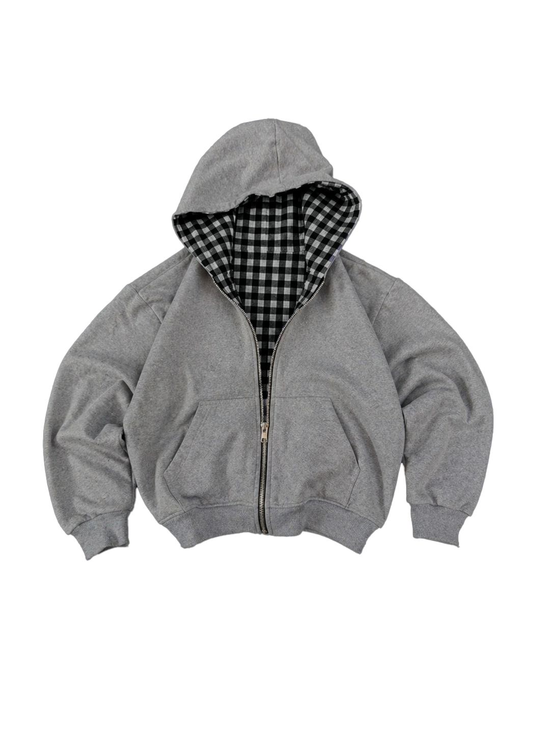 Reversible Plaid Zip