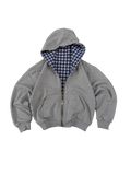 Reversible Plaid Zip